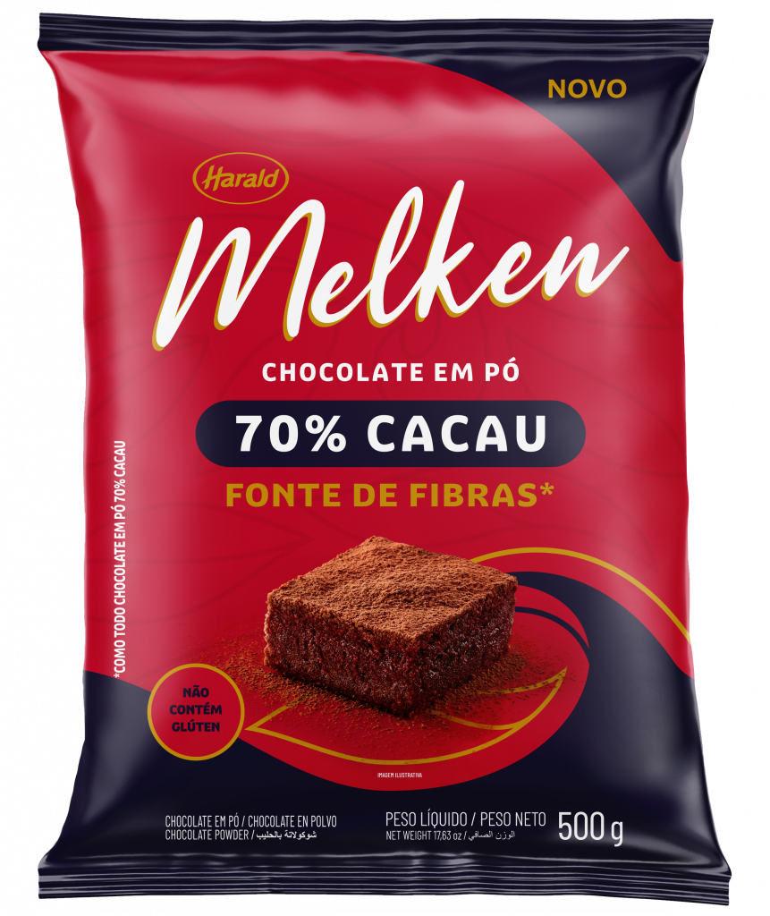 Chocolate em p 70 cacau melken 500g megag alimentos