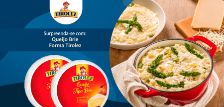 Risoto de Queijo Brie, Aspargos e Limão Siciliano
