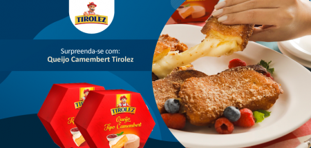 Rabanada recheada com Queijo Camembert